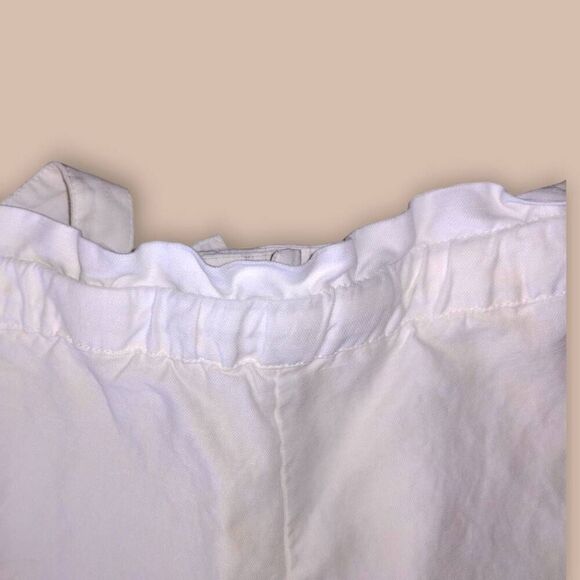 Aritzia Wilfed Womens Shorts Sz 12 White Sail Linen Short Elastic Tie Classicore - Picture 5 of 11